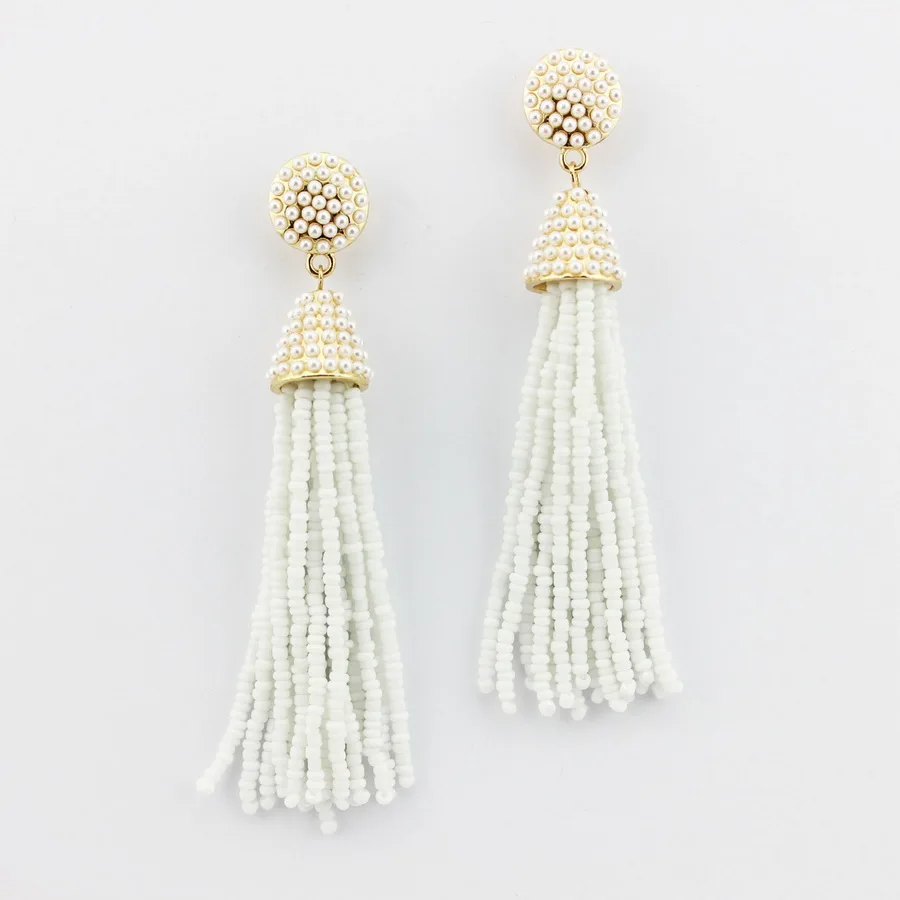 ZWPON 2018 Hot Selling Seed Beads Tassel Earrings for Women
