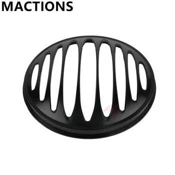 

7' BLACK HEADLIGHT ALUMINUM COVER For Harley GLIDE ROAD KING MOTORCYCLE