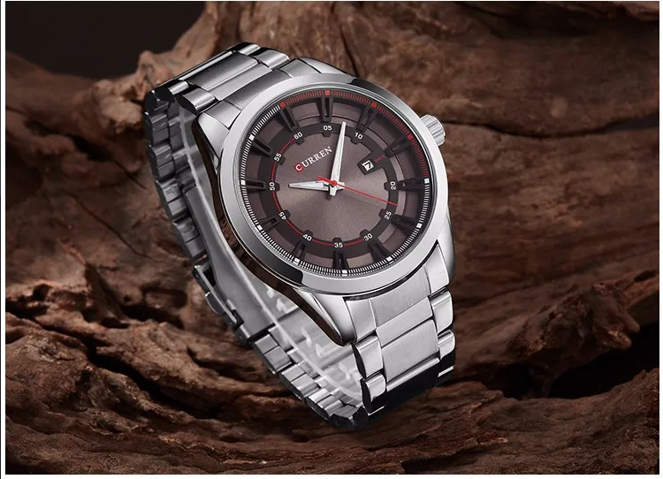 Curren 2018 для мужчин часы нержавеющая сталь наручные Дата аналоговые кварцевые часы для мужчин s Элитный бренд водонепрони