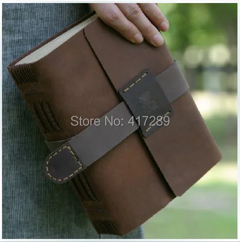 

High Quality Genuine Leather Handmade Vintage Notebook Retro Notepad Travel Journal Diary Book Creative Gift Can Help Mark Words