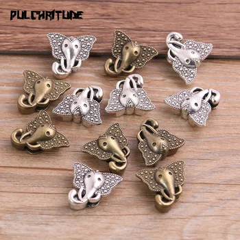 

10pcs Two Color Elephant Wheel Spacers Adapters Slider Spacer Jewelry Material Spacers For Jewelry Making For 10mm Leather Cord