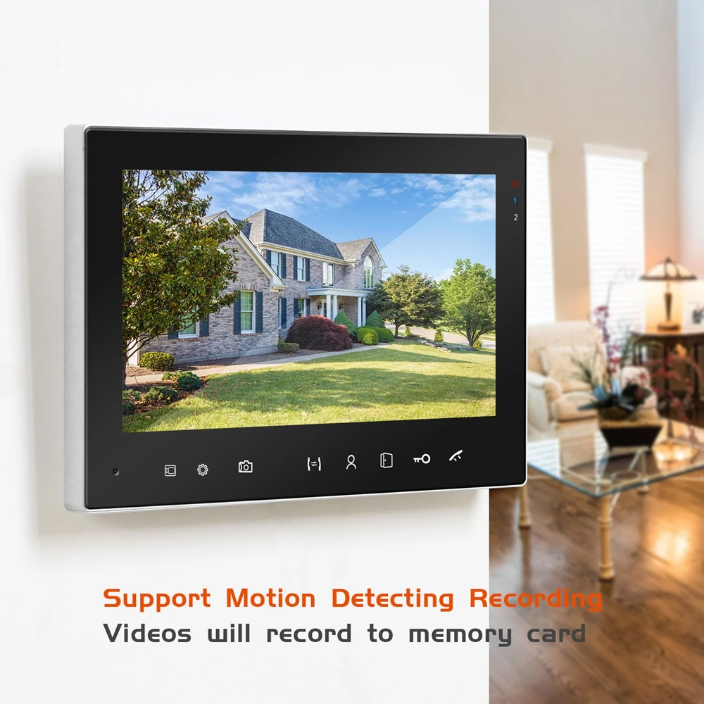 Видеодомофон для домашнего домофона 7 дюймов внутренний монитор 1200TVL уличная камера с детектором движения запись домофон система