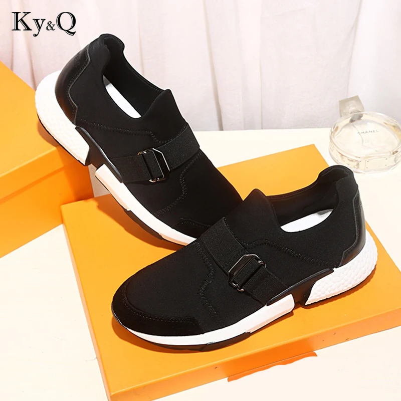 

Brands Women Leather Casual Sneaker 2018 New Slip on Plus Size Women Loafers Comfortable Footwear with logo