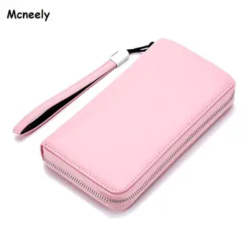 

Mcneely Women Long Wallet Luxury Brand Leather Clutch Wallet Ladies Purse Girls Money Bag Card Holder Wallet Purse High Quality