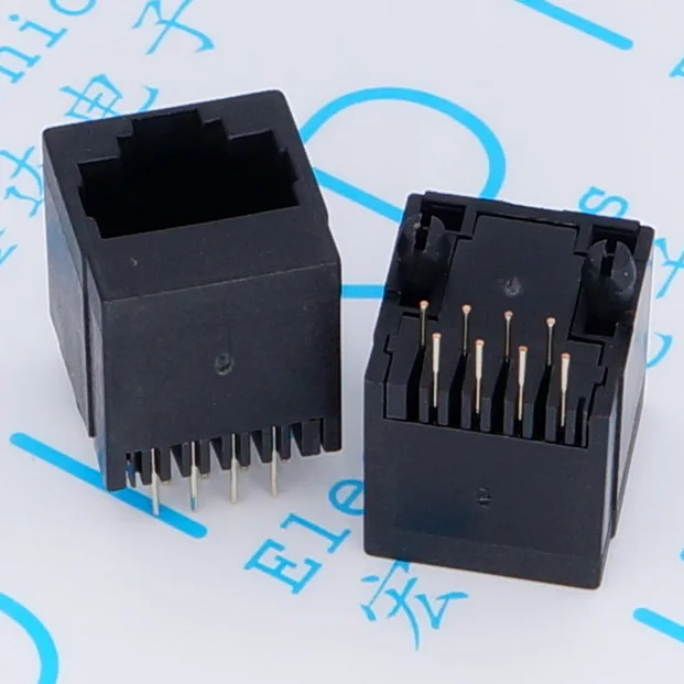 

10pcs/lot RJ45 5224 Plastic 8P8C Network Socket Female 5224-8C Full Plastic / 180 Degree Vertical In-line