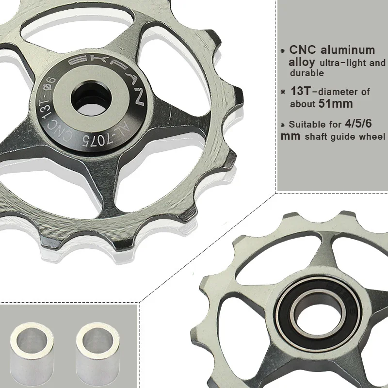 13 T MTB задний переключатель передач велосипедный шкив из алюминиевого сплава Jockey колеса дорожный велосипед направляющий ролик направляющий часть велосипедный аксессуар 10 цветов