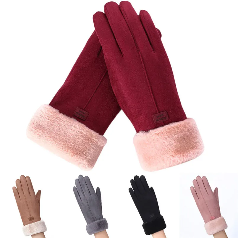 

Womens Fashion Keep Warm Gloves Winter Windproof Driving Cycling Gloves Women Full Finger Bicycle Gloves Wholesale #F30OT24