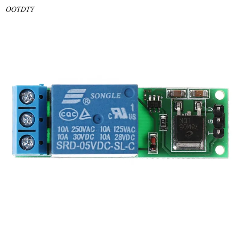 

OOTDTY 6-24V Flip-Flop Latch Relay Bistable Self-locking Low Pulse Trigger Module