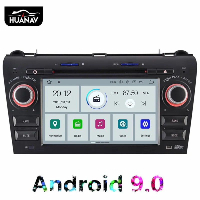 Автомобильный DVD плеер на Android 9 0 GPS навигация для Mazda3 Mazda 3 2003 2009 автомобильный