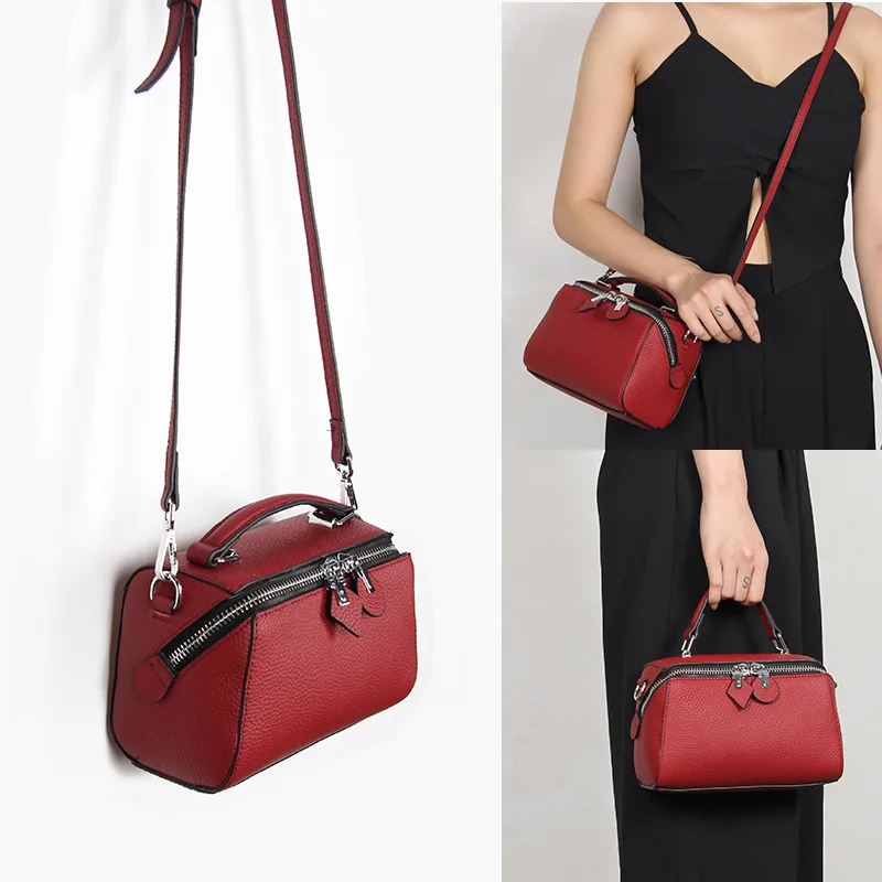 LostSoul الأزياء وسادة أكياس النساء جلد طبيعي خمر حقيبة يد المرأة الأعلى مقبض حقيبة الكتف رسول بوسطن bolso موهير