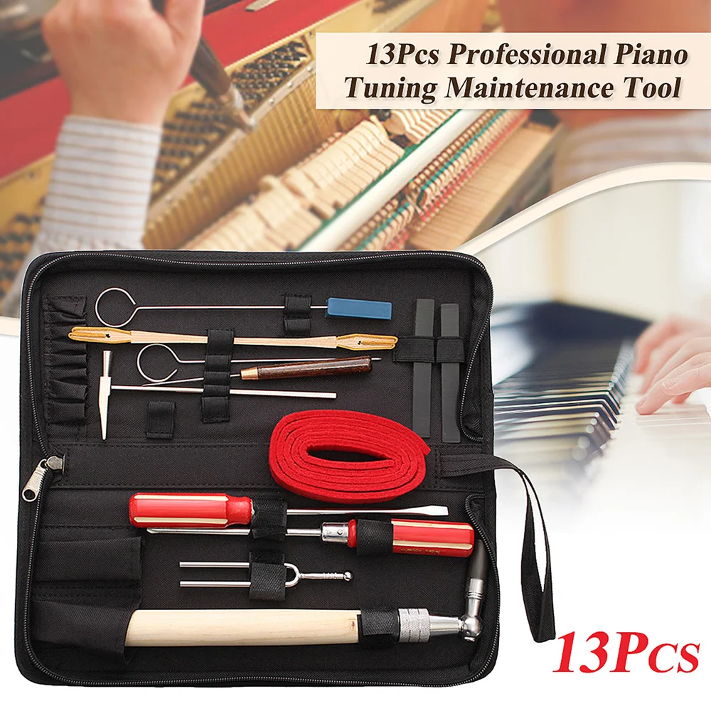 

13PCS Multi-tool Piano Tuning Maintenance Kit Wrench Hammer Screwdriver Set Repair Tools