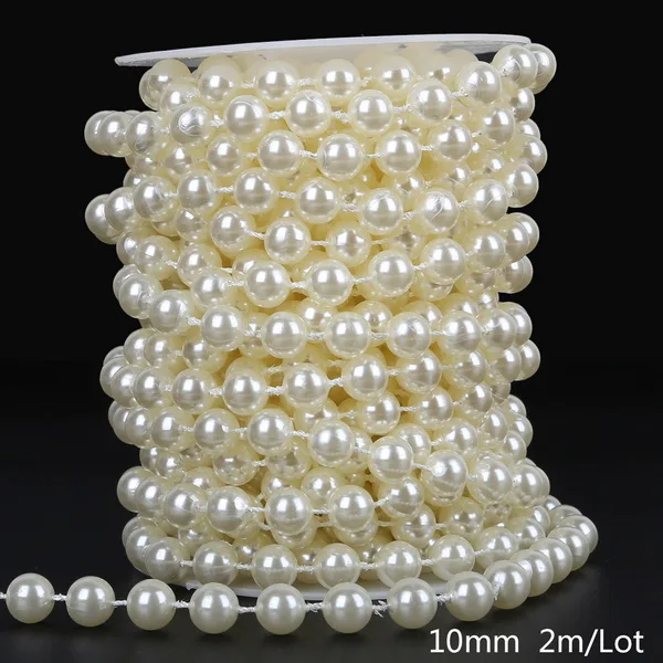 Ivory Pearl Bead Chain for DIY Decorations & Crafts