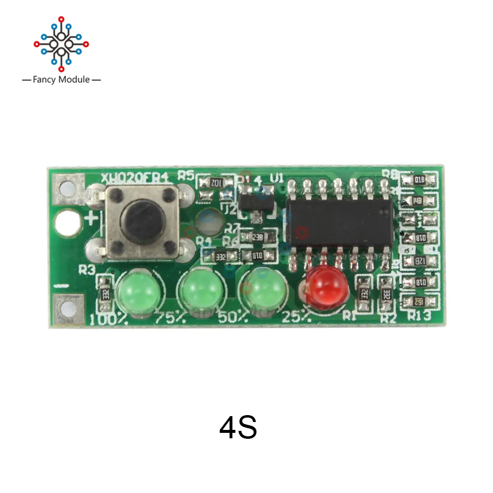 2 S/3 S/4S литий-железо-фосфат индикатор емкости батареи 6-12 В индикатор питания с четырехуровневым светодиодный дисплей - Цвет: 4S 12V