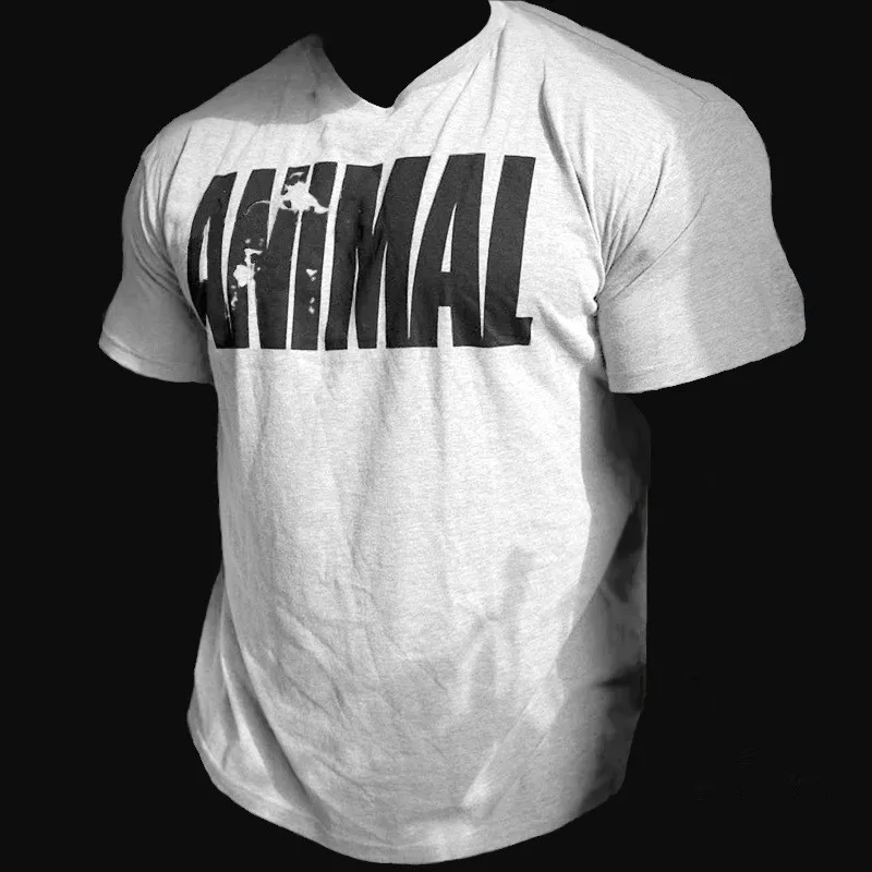 

2019 summer new men's sports jogger gym T-shirt fitness bodybuilding fashion men's short cotton clothing brand T-shirt top
