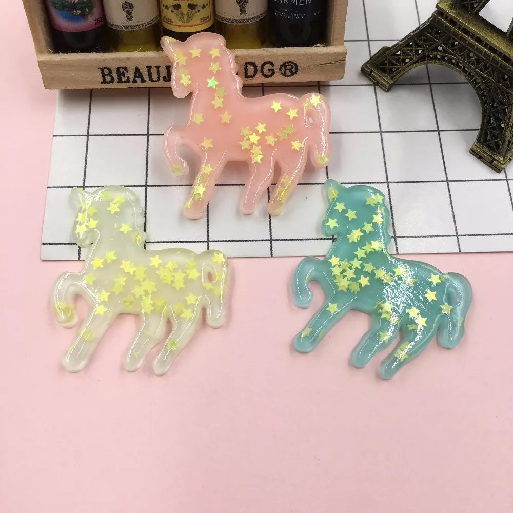 

Free Shipping! Resin Cute Unicorn"Five Star Horse", Flatback Cabochon for Hair Bow Center, Phone Decoration, DIY (35*37mm)