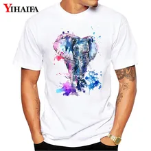 T Shirt Mens Colorful Elephant Tees White Tops Harajuku Design T-shirts 3D Print Men Unisex Summer Tee T Shirt Mens Colorful Elephant Tees White Tops Harajuku Design T-shirts 3D Print Men Unisex Summer Tee