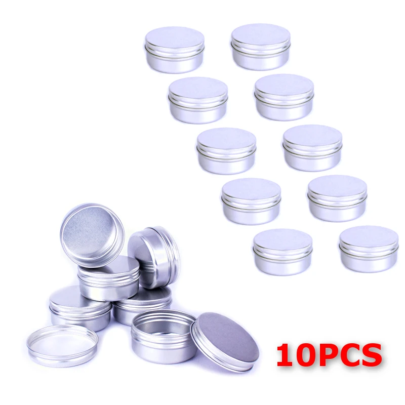 

50ML Tin Box Spices Jars Refillable Container Cosmetic Small Tins Storage Jars Empty Cosmetic Screw Top Sample Container Jar
