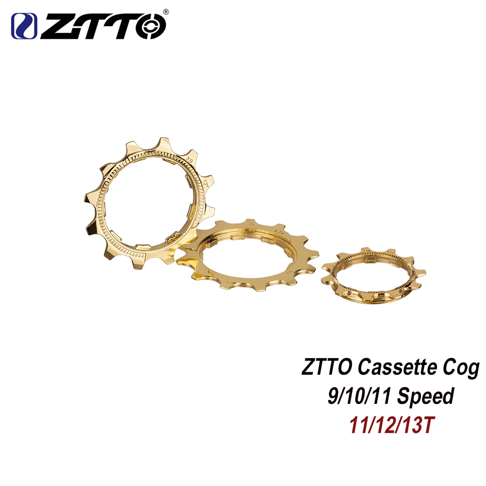 

ZTTO 1pcs bicycle Cassette Cog Road Bike MTB 9s 10s 11s 11T 12T 13T Gold Sprocket Freewheel Parts for ZTTO K7 Parts cassette