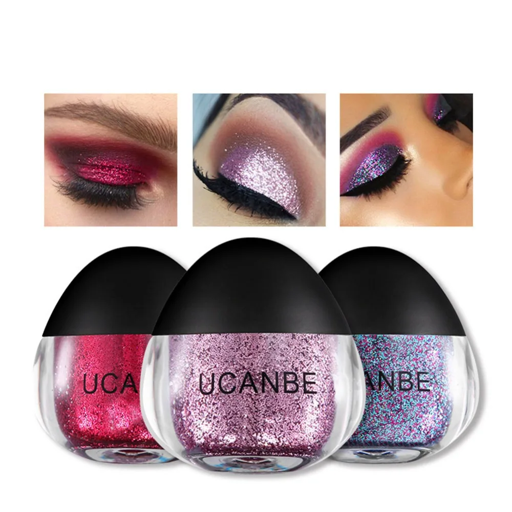 UCANBE New 5 Colors Sparkle Glitter Gel Eyeshadow Makeup Metallic Shiny