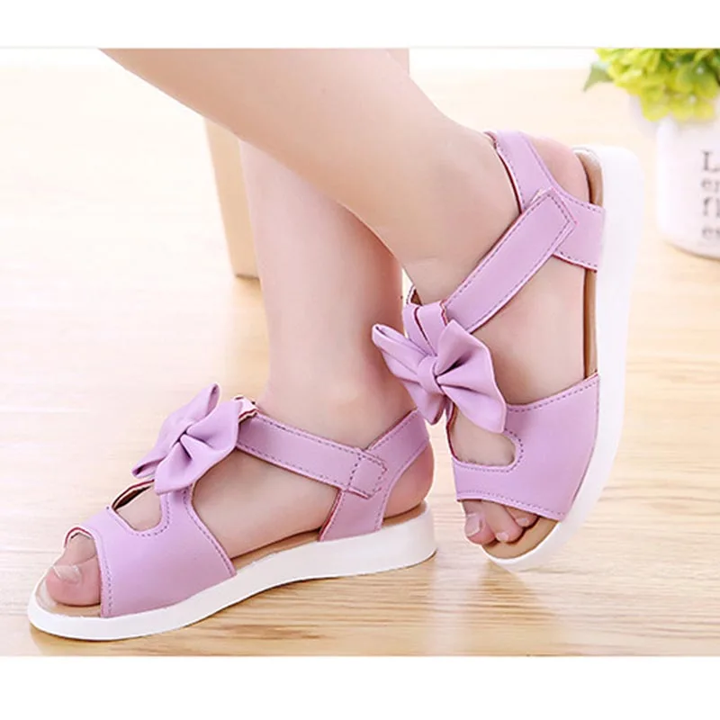 

2018 Fashion Baby Toddler Girl Summer Shoes Novelty Cut-outs Sweet Bowtie Girls Sandals Hot Selling Kid Shoes