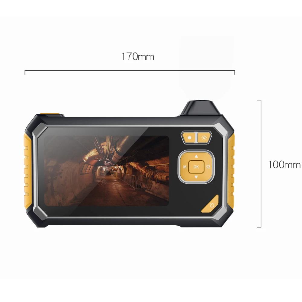 Profession Industrial Endoscope Digital Semi-Rigid Borescope 4.3inch LCD Snake Camera 1080PHD Video
