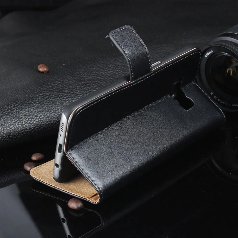 

10 Pcs Shockproof Double Layers Genuine Leather Cover Flip Case Cover Phone Protective Cover For Samsung Models Phone S8 Plus