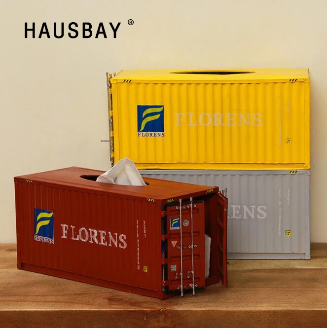 

Retro Creative Container Design Iron Tissue Box Home Car Napkin Paper Container Metal Paper Towel Napkin Case Home Decor 04238