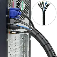 Диаметр 25 мм обмотка провода кабельный рукав 12 футов черный или белый спиральный кабель провода управление пилинг, 3 м/лот
