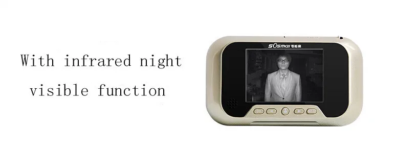 Бренд 3,0 дюймов Сенсорный экран Цифровая, с глазком, для входной двери просмотра видео Регистраторы Ночное видение для продажи