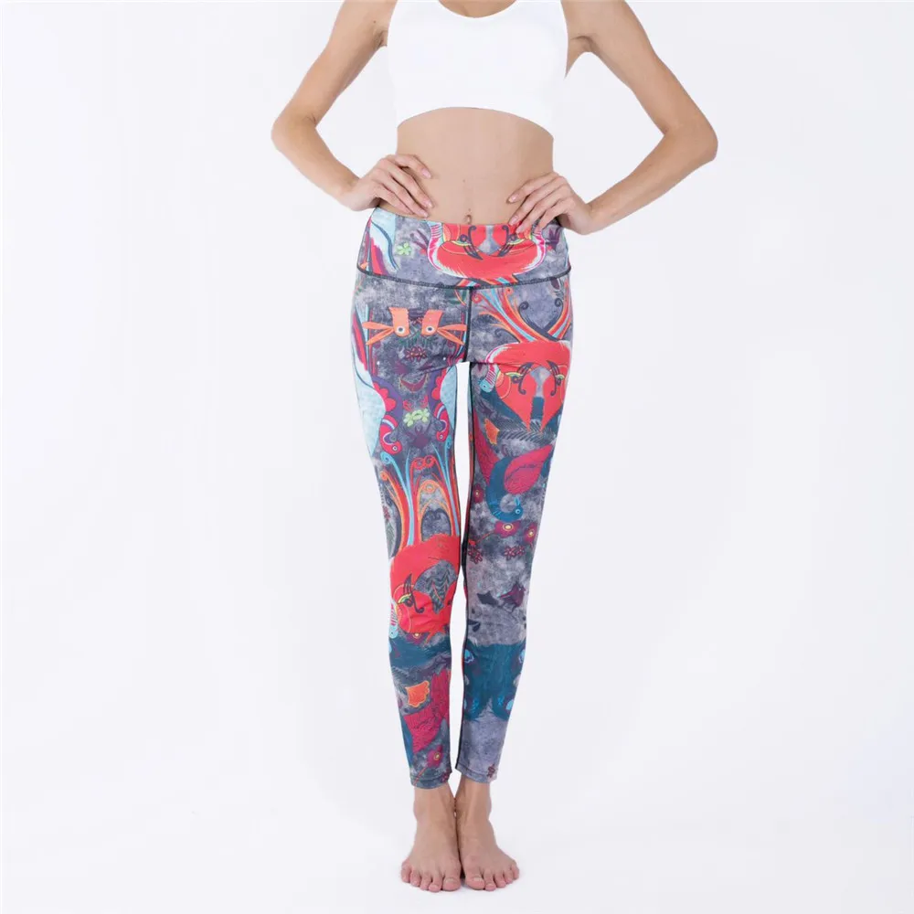 printing High waist Hip lifting Sweat absorption legins fitting gothic leggings women leggins