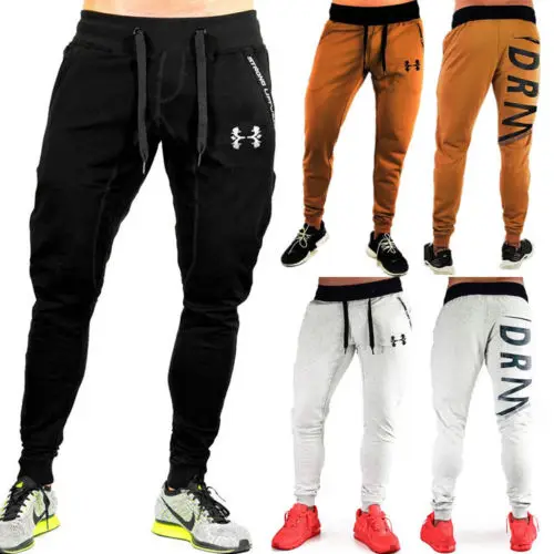 

2018 New Fashion Men's Long Pants Mens Harem Pants Plain Jogger Casual Sweatpants Slim Fits Slacks