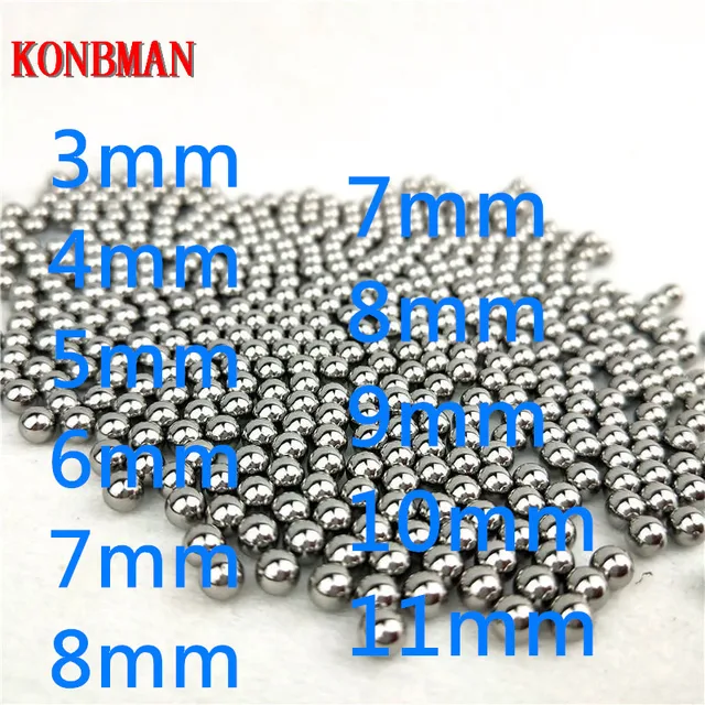 Shooting Steel Balls 5mm 6mm 7mm 8mm 9mm 10mm 11mm Hunting Slingshot Stainless AMMO outdoor wholesale 100pcs/lot