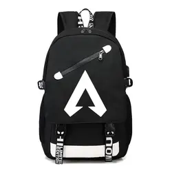 Новый Apex Легенды Рюкзак для девочек-подростков USB зарядка школьные сумки из холщовой ткани, рюкзаки книга для путешествий сумка женская и