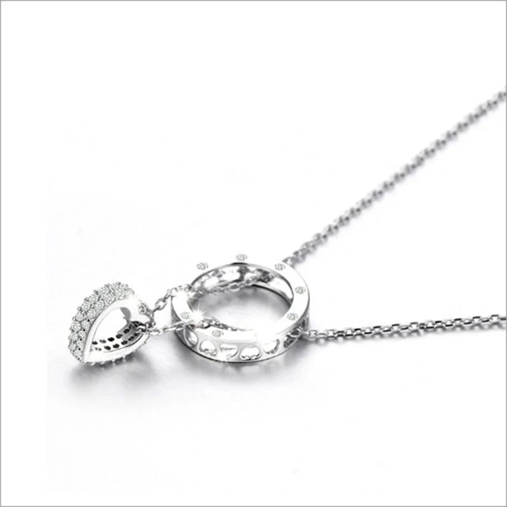 

Женское колье из серебра 925 пробы, с подвеской в виде сердца