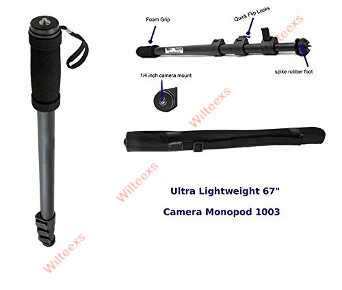  WILTEEXS Tripod Monopod WT1003 Camera Tripod Lightweight 67