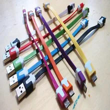 20cм цветной USB кабель Плоский узловой Micro usb-зарядное устройство для синхронизации/кабель для передачи данных зарядное устройство для samsung i9300