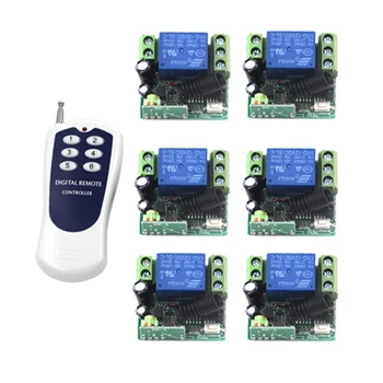 

Direct sell Free shipping 6 Pieces 12V 10A 1CH(channel) Receiver Wireless Remote Control Systems easy to install 4281