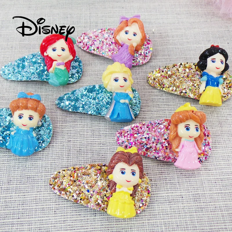 

Disney Pretend Play 10pcs Frozen Girl Makeups Toy Barrette Baby Hair Clip Cartoon Elsa Anna Headwear Accessories Birthday Gifts