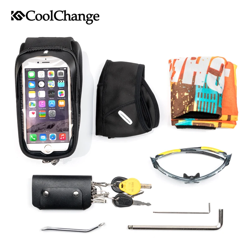 CoolChange Bicycle Bag Waterproof Touch Screen Cycling Handlebar Bag Reflective Top Tube Frame Phone Bag MTB Bike Accessories CoolChange Bicycle Bag Waterproof Touch Screen Cycling Handlebar Bag Reflective Top Tube Frame Phone Bag MTB Bike Accessories