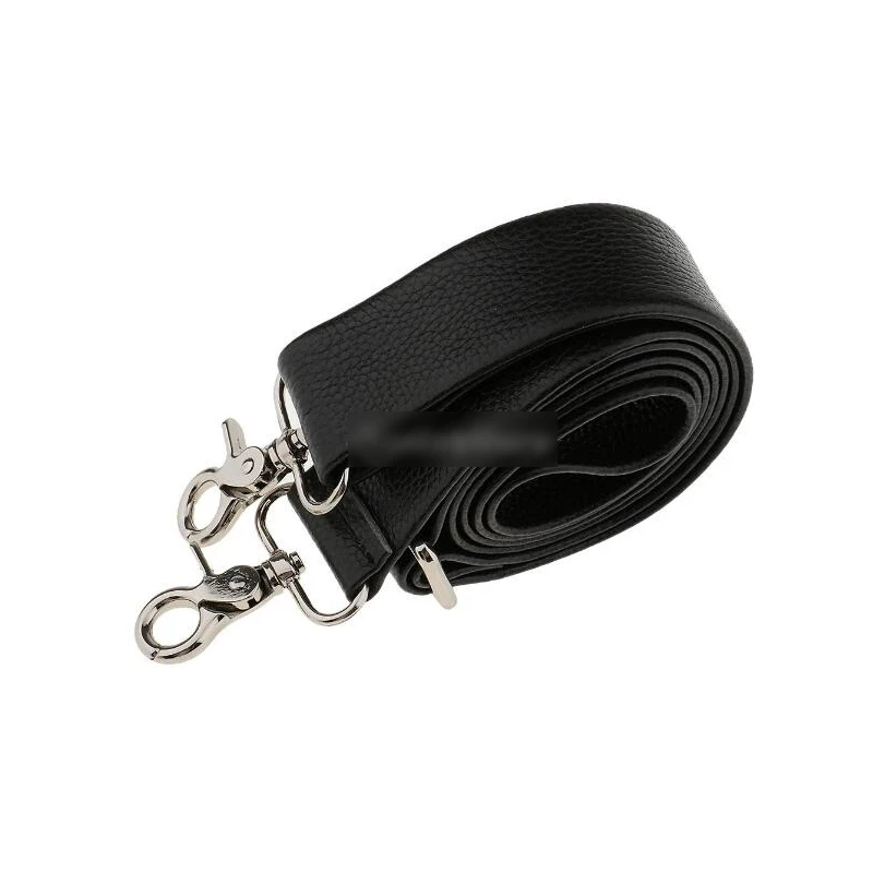 

150cm Genuine Leather Bags Straps Black/camel Detachable Handle Replacement Mens Shoulder Silver Buckle Bag Accessories Mens