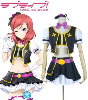 

Love Live School Idol Project No Brand Girls Nishikino Maki Uniform Vest Skirt Outfit Anime Cosplay Costumes