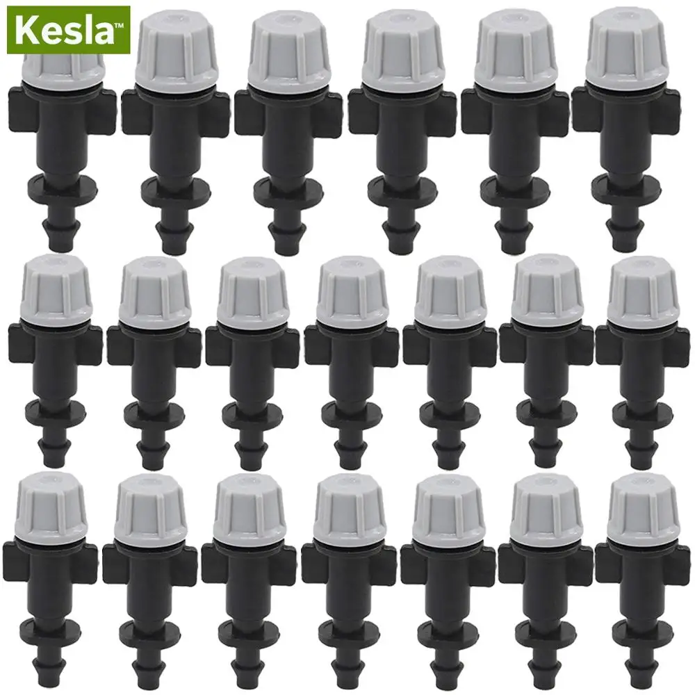 

KESLA 20PCS Micro Drip Irrigation Misting Nozzle Emitter Atomizing Sprayer w/ 4/7mm SINGLE BARBED 6mm Connector Sprinkler HOSE
