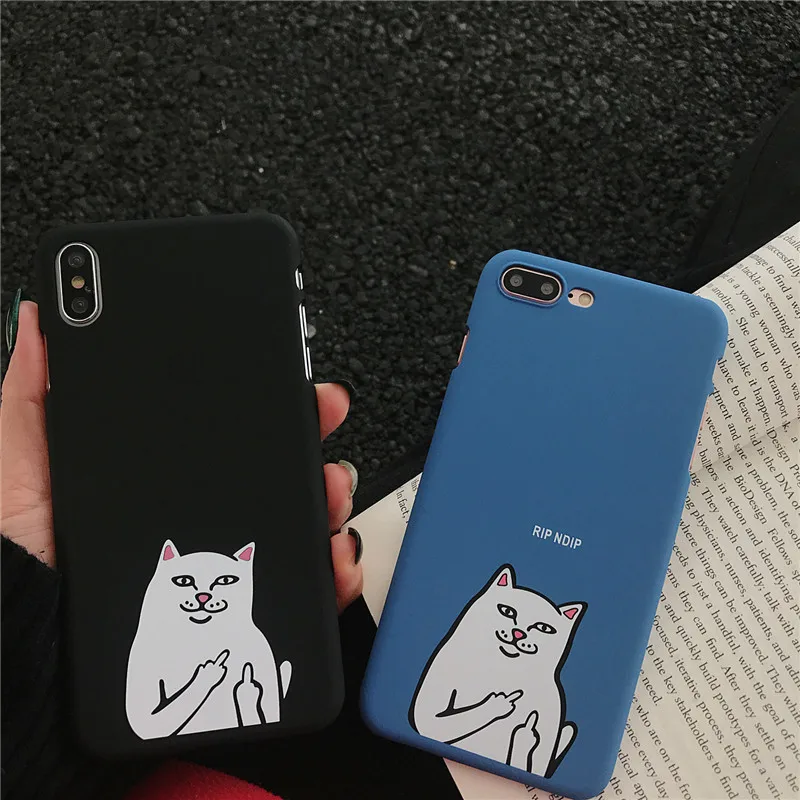 

PC Cat Case For iphone 8 8plus 7 7 Plus Cases Phone Case For iphone 6 s 6s Plus X XR XS XS Max Cases Shell Cover Coque Fundas