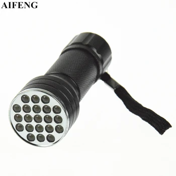 

AIFENG 21Leds Flashlights Ultra Violet UV Flashlight AAA Battery Powered Led Flashlight Black Light For Scorpions Cash Detection