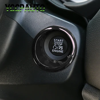 

Car Styling For Jeep Compass 17+ Engine Start Stop Push Button Key Hole Switch Ring Sticker Cover Trim Carbon Fiber Black Silver