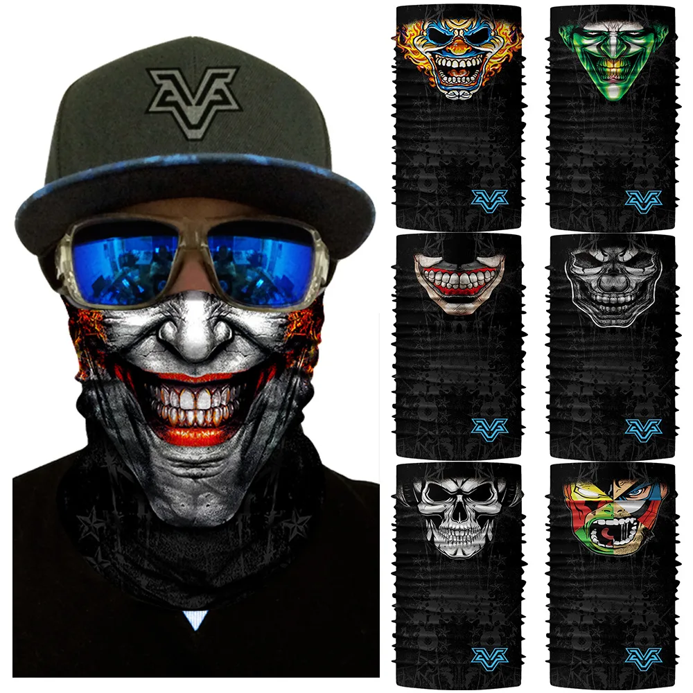 

Joker Face Seamless Balaclava Mask Cycling Skull Superhero Headwear Neck Bandanas Sport Scarf Neck Warmer Gaiter