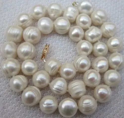 

10-11MM WHITE SOUTH SEA BAROQUE Thread PEARL NECKLACE 25INCH^^^@^Noble style Natural Fine jewe FREE SHIPPING