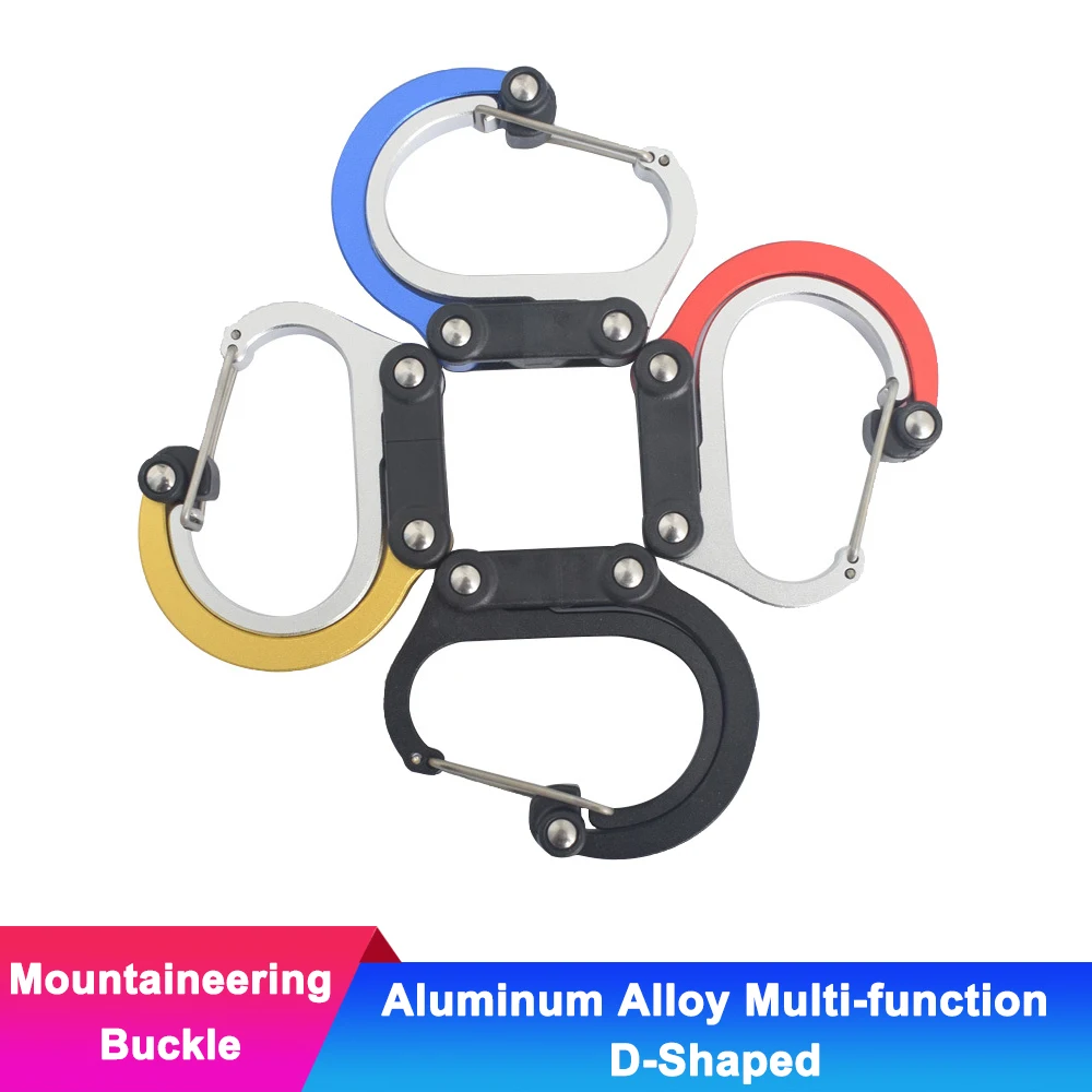 

Aluminum Alloy Multi Function D Shaped Carabiner Mountaineering Buckle Outdoor D Type Hook Camping Hiking Clips Gear Dropshoping