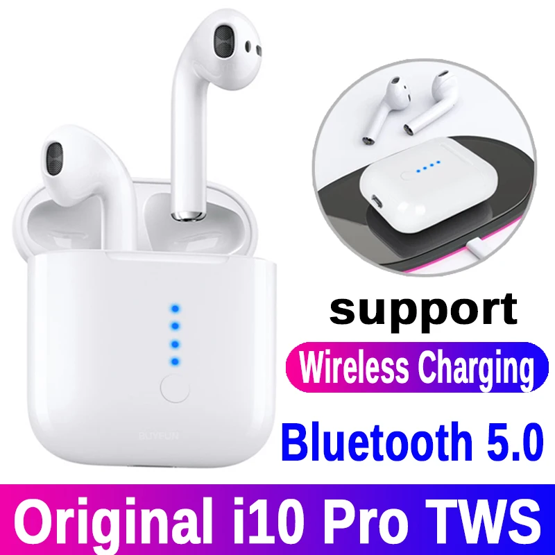 

Original i10 Pro TWS Air Pods Bluetooth 5.0 Mini Earphone Wireless Touch Control Earbuds For Huawei Xiaomi Samsung PK i10 i9s i7
