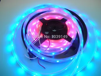 

5m DC5V WS2811 WS2812 WS2812B addressable led pixel strip light,IP67 in silicon tube,30pcs WS2812B/M with 30pixels;36W;white pcb